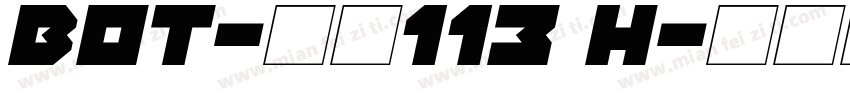 BOT-大髭113 H字体转换